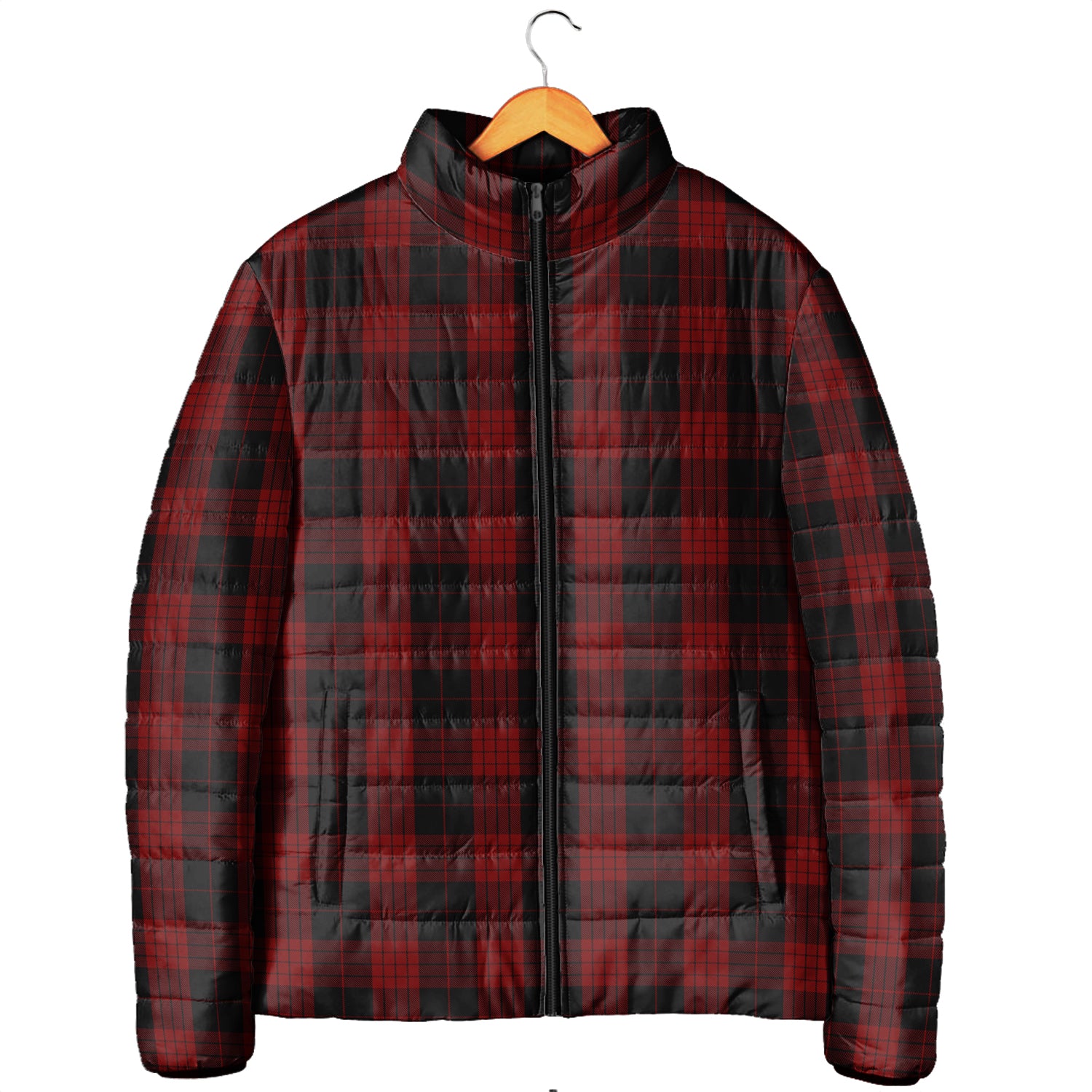 Cameron Black and Red Tartan Padded Jacket Men's Padded Jacket - Tartan Vibes Clothing