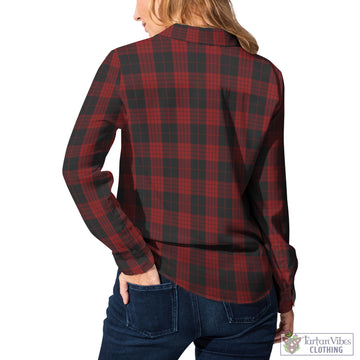 Cameron Black and Red Tartan Women's Casual Shirt