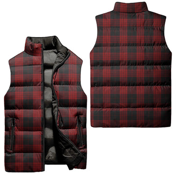 Cameron Black and Red Tartan Sleeveless Puffer Jacket