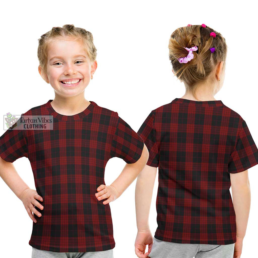 Cameron Black and Red Tartan Kid T-Shirt Youth XL Size14 - Tartanvibesclothing Shop