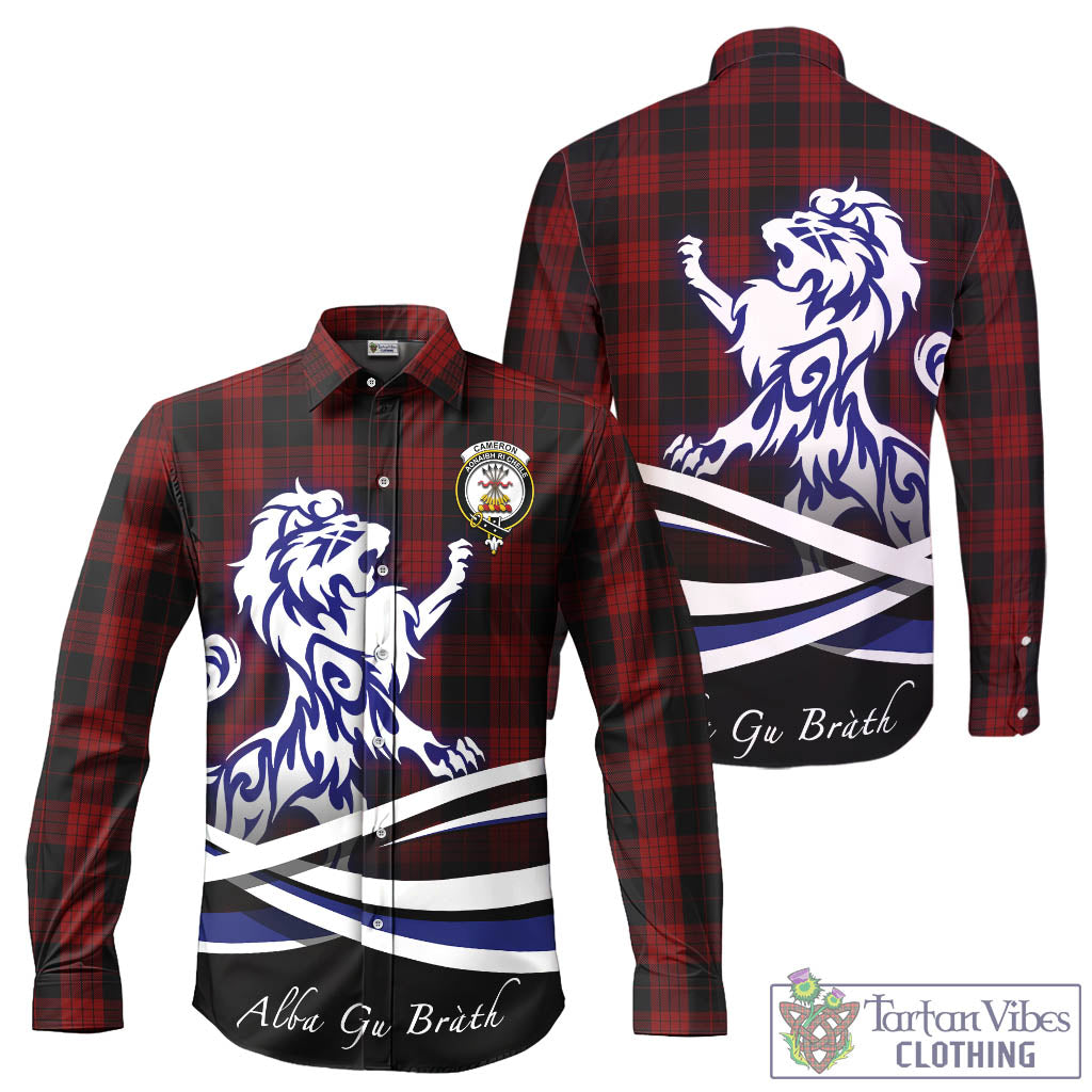 cameron-black-and-red-tartan-long-sleeve-button-up-shirt-with-alba-gu-brath-regal-lion-emblem