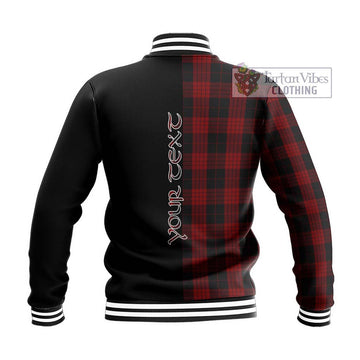 Cameron Black and Red Tartan Baseball Jacket with Family Crest and Half Of Me Style