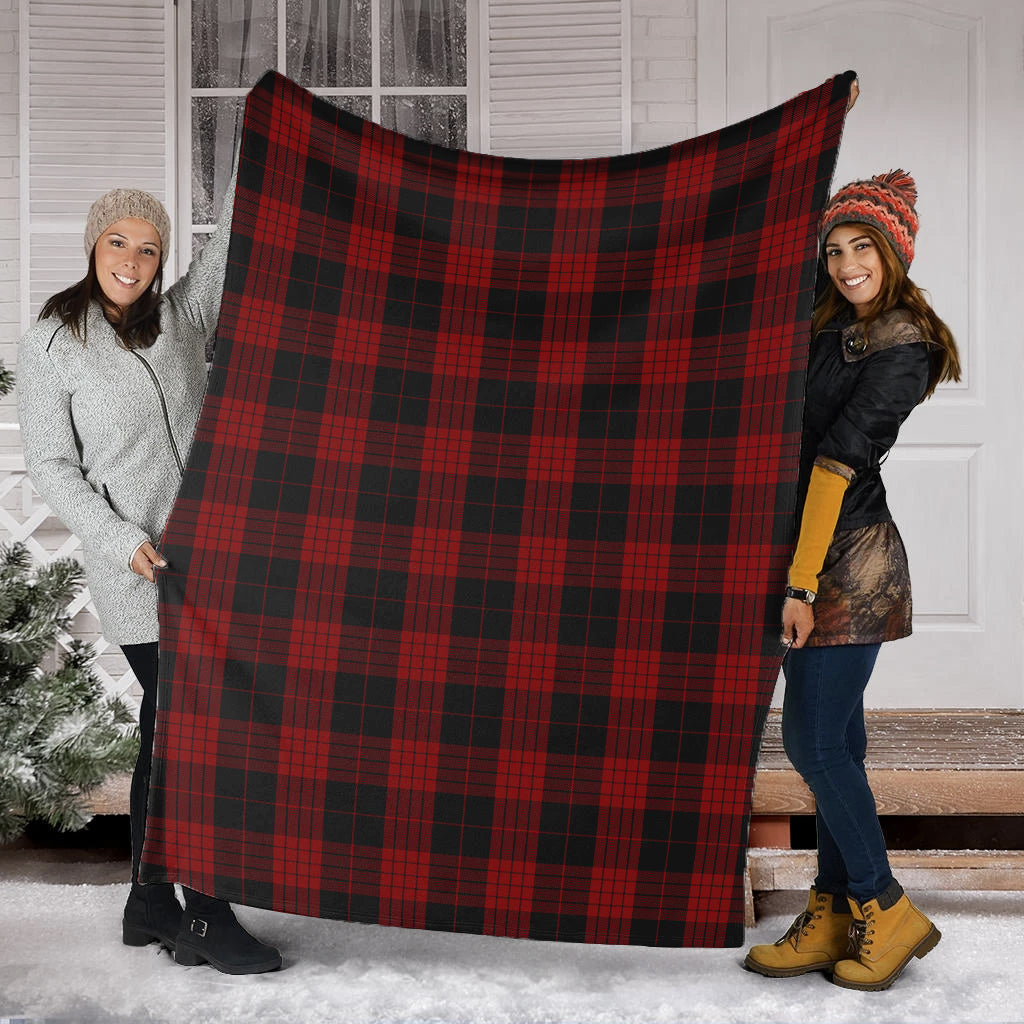 Cameron Black and Red Tartan Blanket - Tartan Vibes Clothing