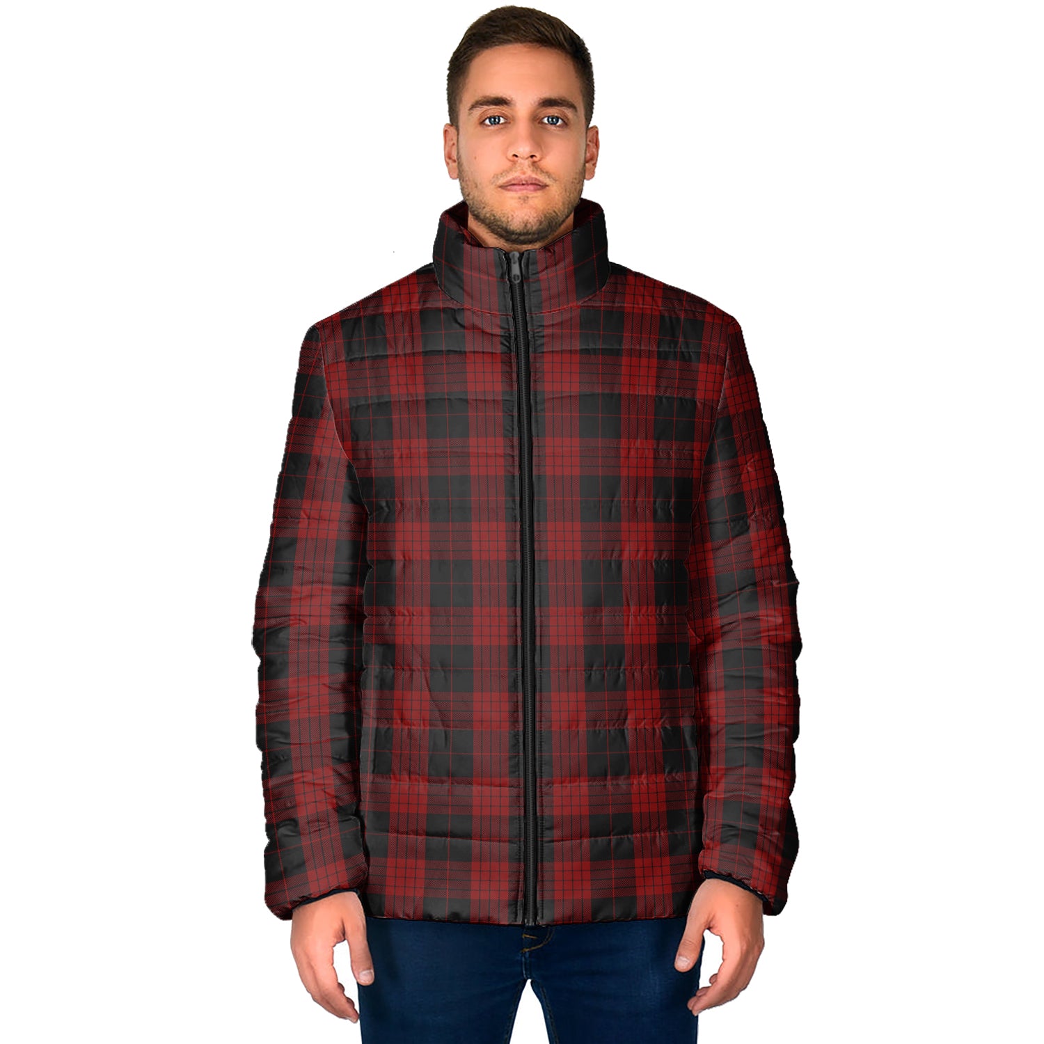 Cameron Black and Red Tartan Padded Jacket - Tartan Vibes Clothing