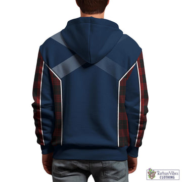 Cameron Black and Red Tartan Hoodie with Family Crest and Scottish Thistle Vibes Sport Style