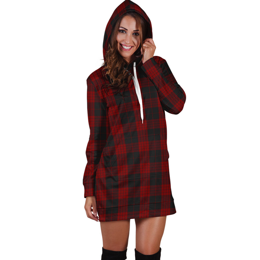 Cameron Black and Red Tartan Hoodie Dress - Tartan Vibes Clothing