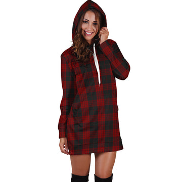 Cameron Black and Red Tartan Hoodie Dress