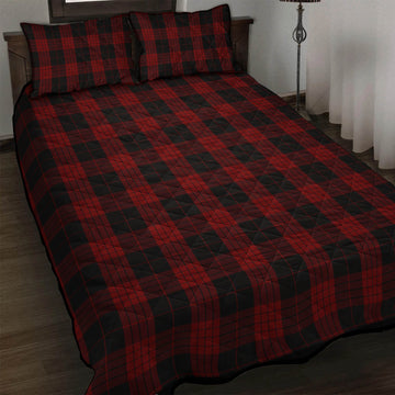 Cameron Black and Red Tartan Quilt Bed Set