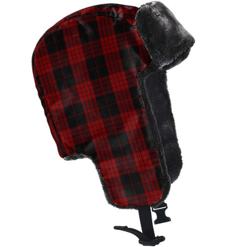 Cameron Black and Red Tartan Winter Trapper Hat