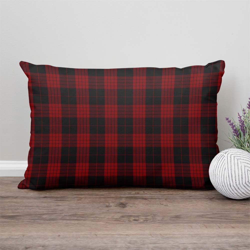 Cameron Black and Red Tartan Pillow Cover Rectangle Pillow Cover - Tartanvibesclothing