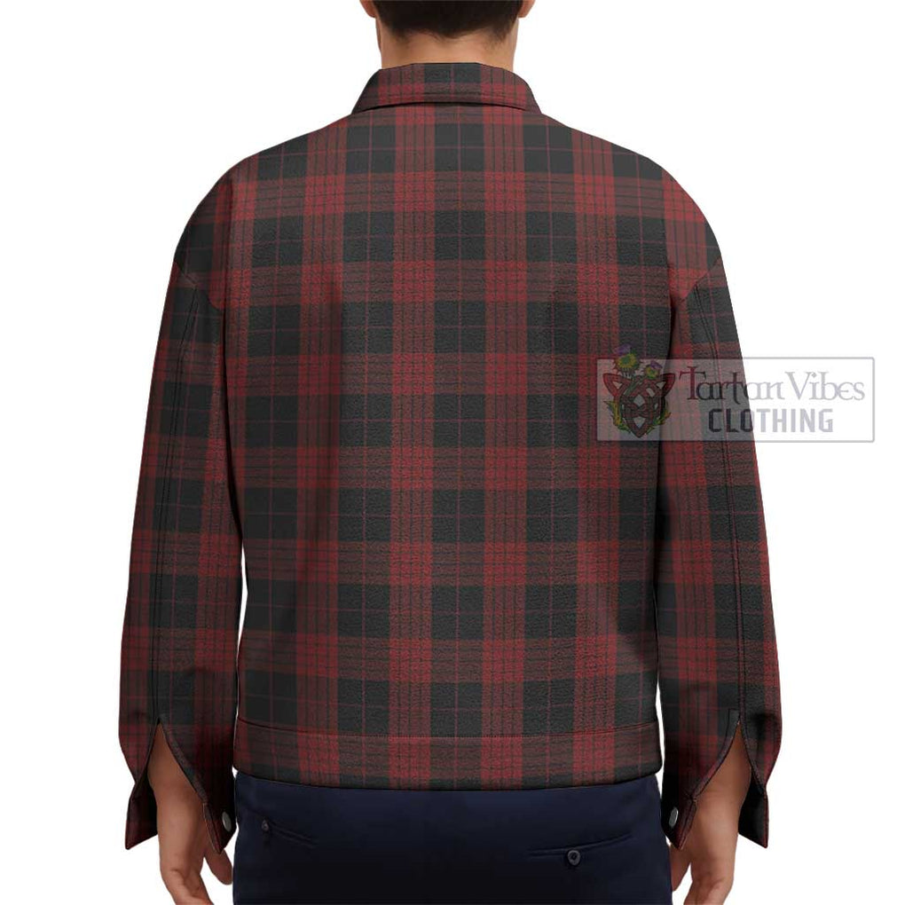 Cameron Black and Red Tartan Unisex Lapel Cotton Jacket - Tartan Vibes Clothing