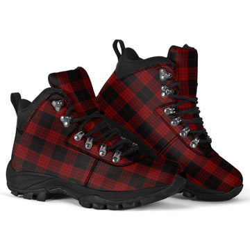 Cameron Black and Red Tartan Alpine Boots