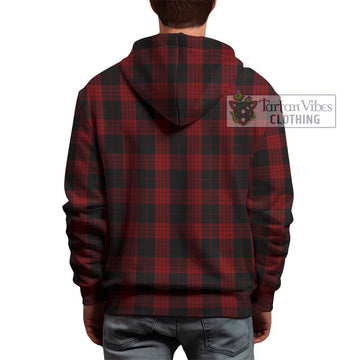 Cameron Black and Red Tartan Hoodie with Family Crest DNA In Me Style