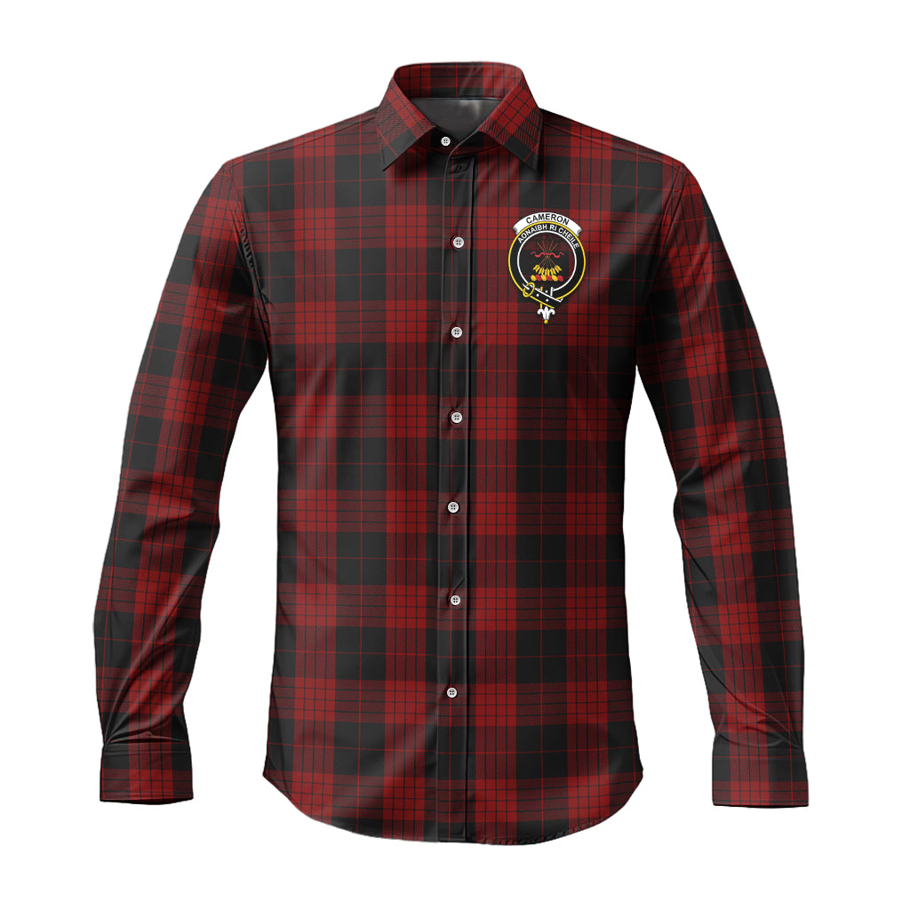 cameron-black-and-red-tartan-long-sleeve-button-up-shirt-with-family-crest