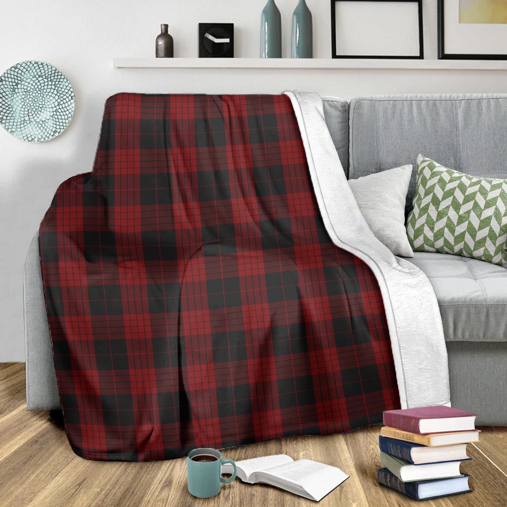 Cameron Black and Red Tartan Blanket - Tartan Vibes Clothing