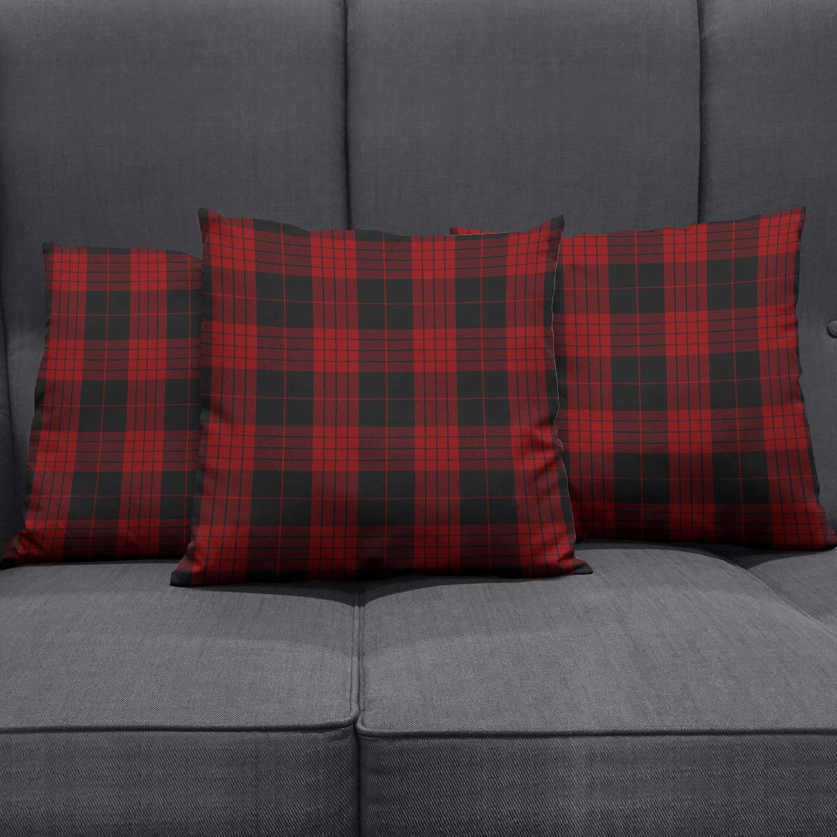 Cameron Black and Red Tartan Pillow Cover - Tartanvibesclothing