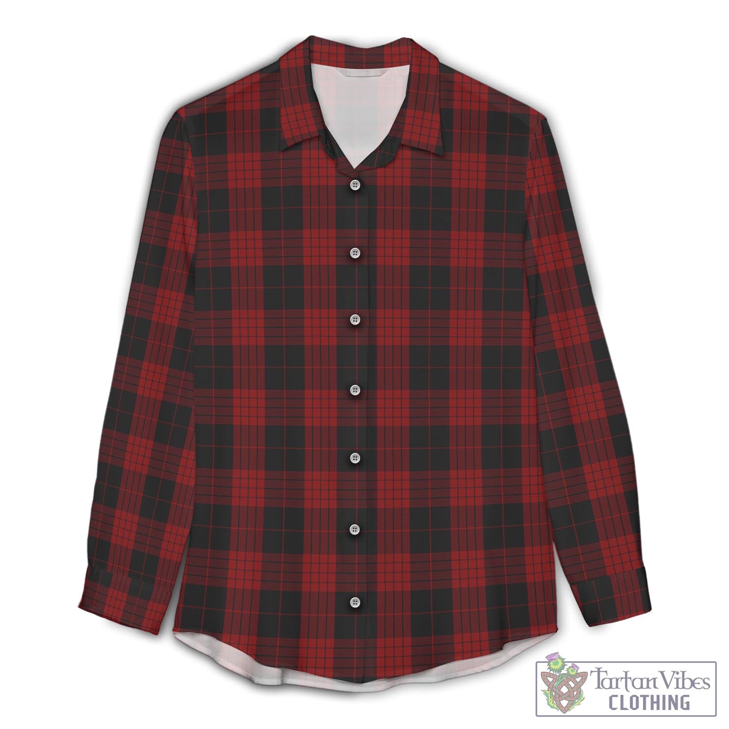 Cameron Black and Red Tartan Womens Casual Shirt