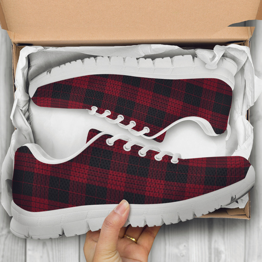 Cameron Black and Red Tartan Sneakers - Tartan Vibes Clothing