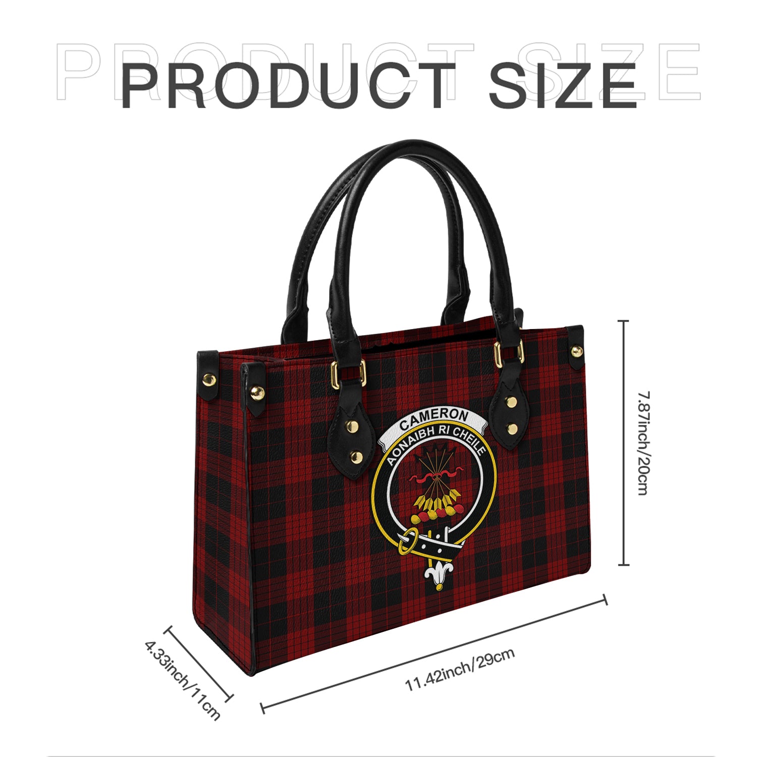 cameron-black-and-red-tartan-leather-bag-with-family-crest