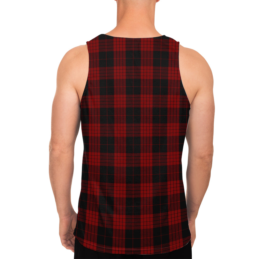 cameron-black-and-red-tartan-mens-tank-top-with-family-crest