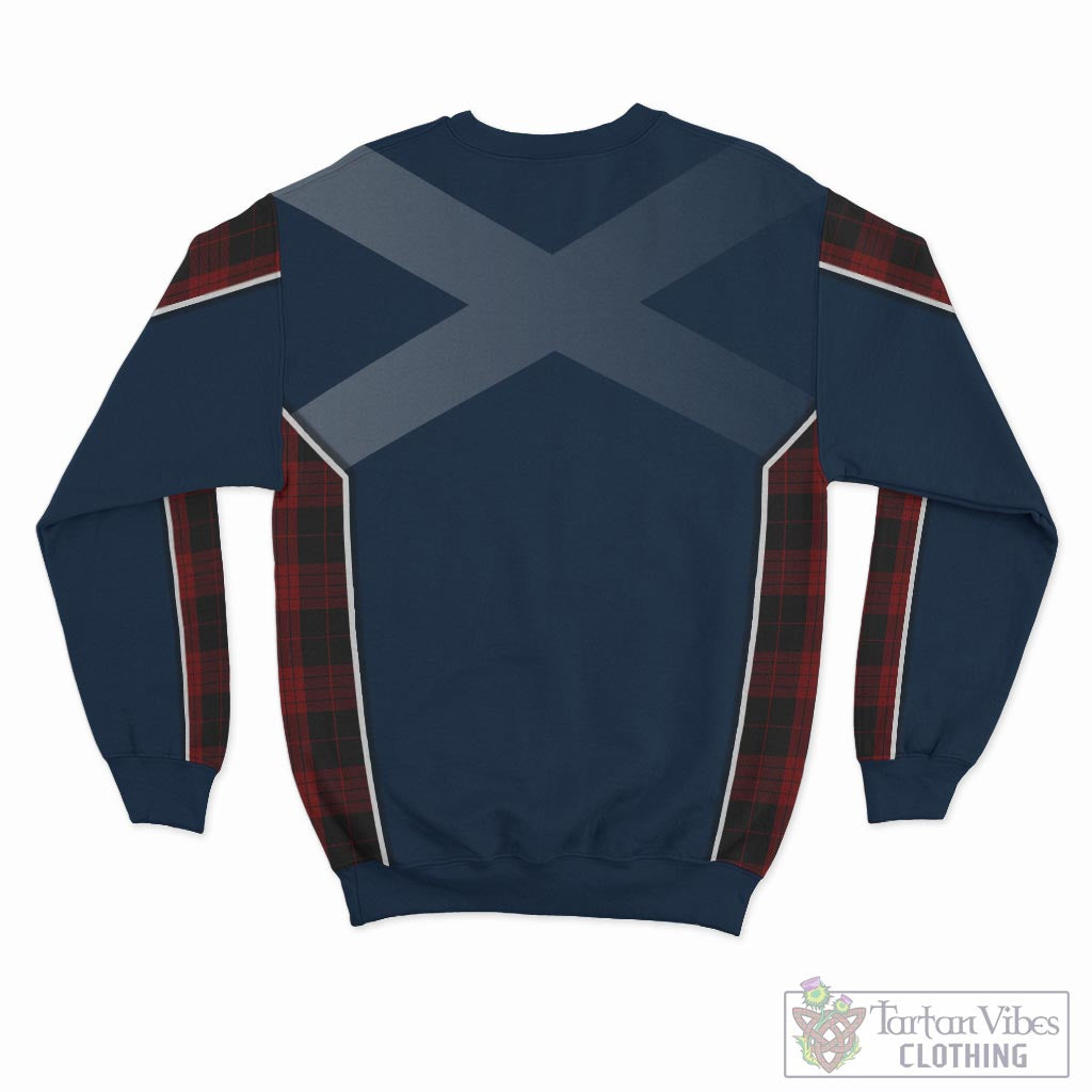 Tartan Vibes Clothing Cameron Black and Red Tartan Sweater with Family Crest and Lion Rampant Vibes Sport Style