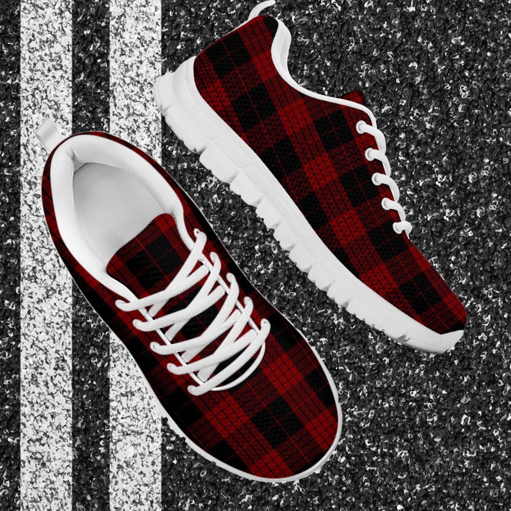 Cameron Black and Red Tartan Sneakers - Tartan Vibes Clothing