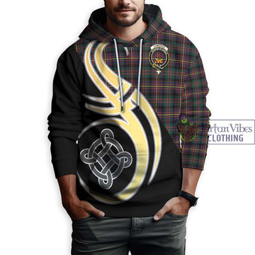 Cameron Highlanders of Ottawa Tartan Hoodie with Family Crest and Celtic Symbol Style