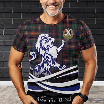 Cameron Highlanders of Ottawa Tartan T-Shirt with Alba Gu Brath Regal Lion Emblem