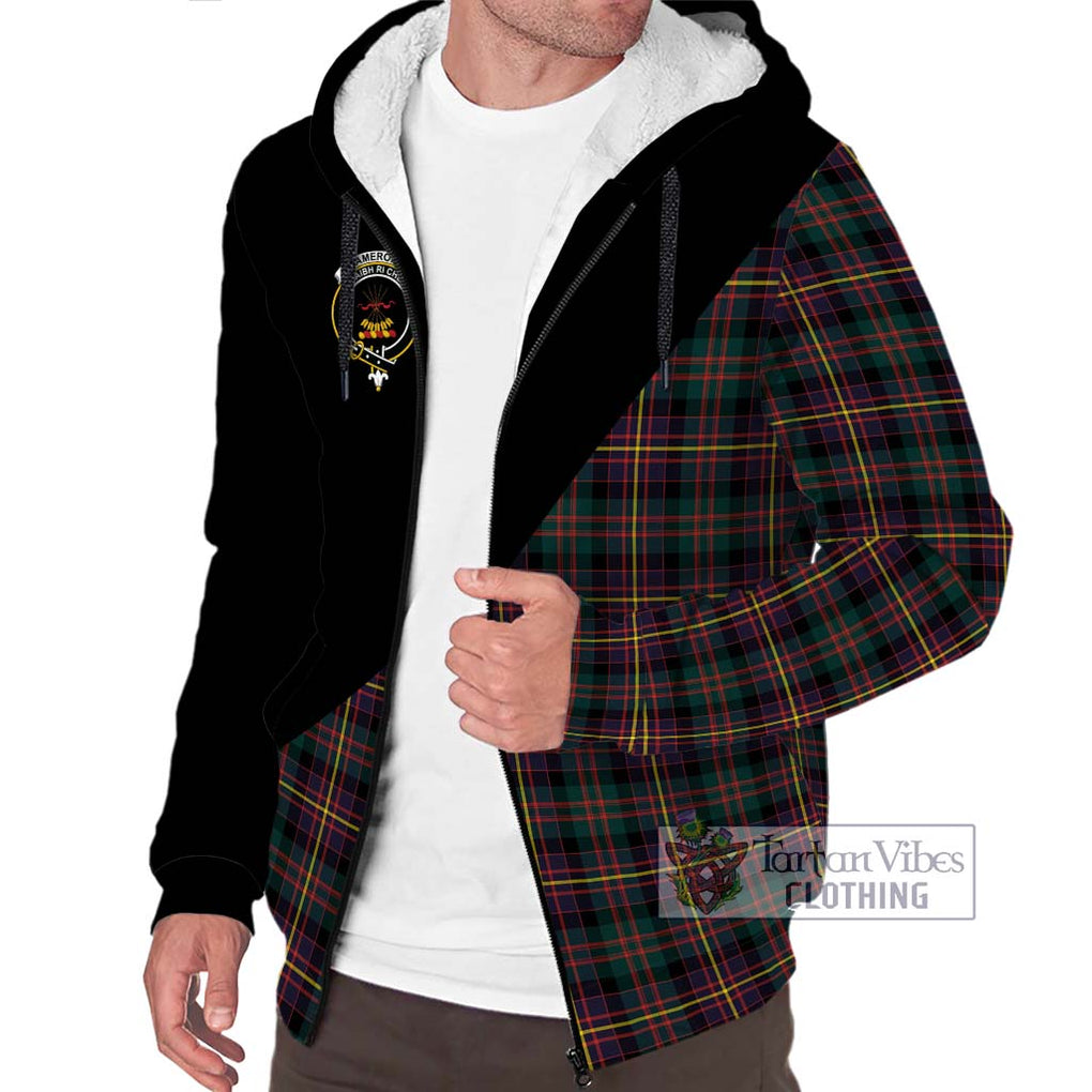 Cameron Highlanders of Ottawa Tartan Sherpa Hoodie with Family Crest and Military Logo Style Unisex S - Tartanvibesclothing Shop