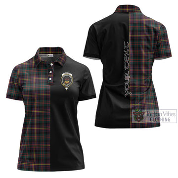 Cameron Highlanders of Ottawa Tartan Women's Polo Shirt with Family Crest and Half Of Me Style