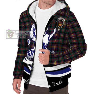 Cameron Highlanders of Ottawa Tartan Sherpa Hoodie with Alba Gu Brath Regal Lion Emblem