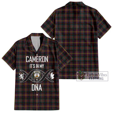 Cameron Highlanders of Ottawa Tartan Short Sleeve Button Shirt with Family Crest DNA In Me Style