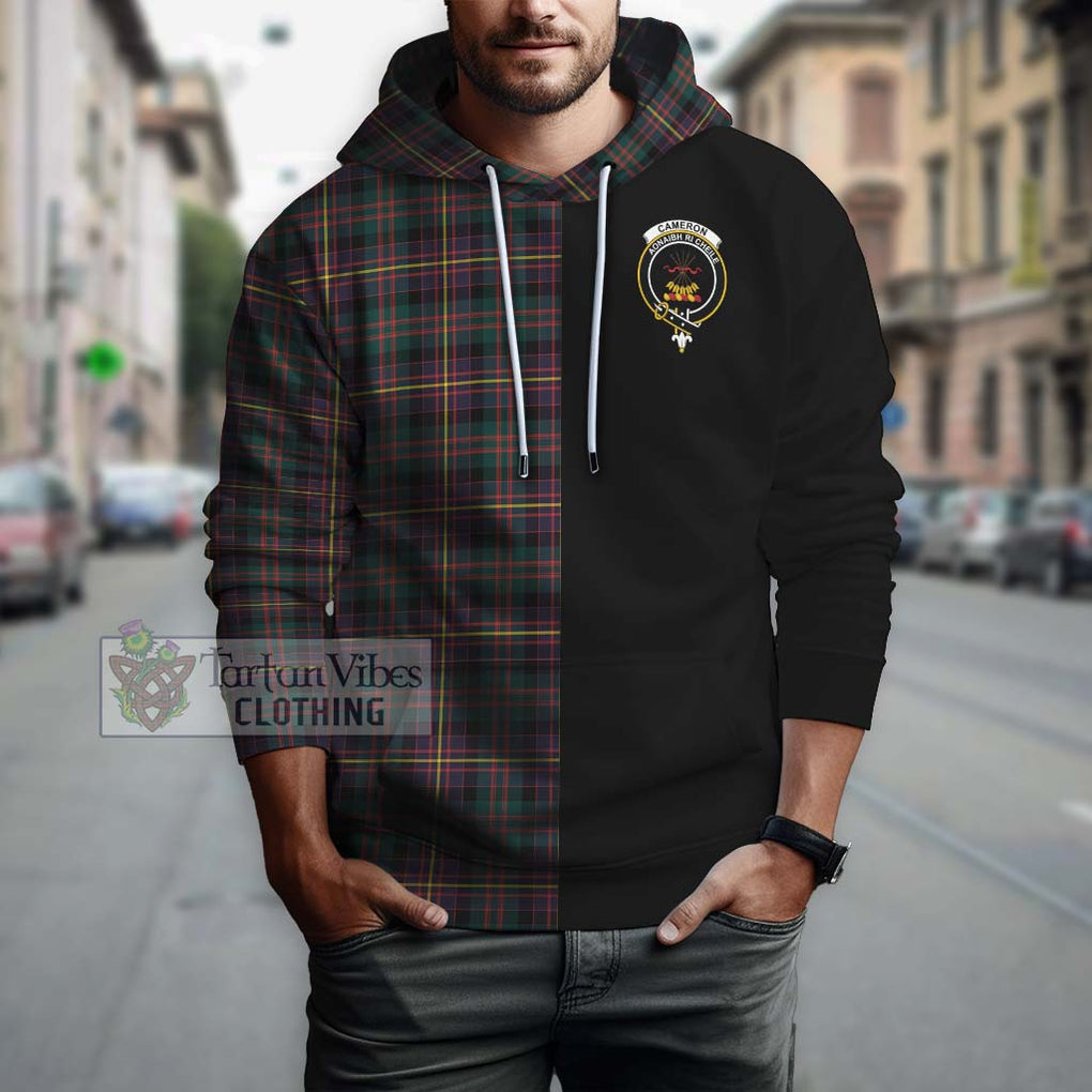 Cameron Highlanders of Ottawa Tartan Hoodie with Family Crest and Half Of Me Style Zip Hoodie - Tartanvibesclothing Shop