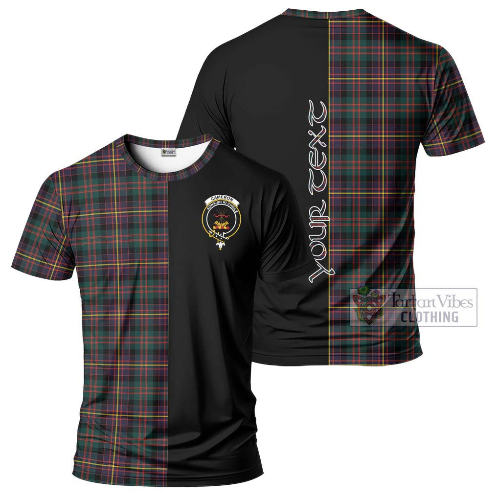 Cameron Highlanders of Ottawa Tartan T-Shirt with Family Crest and Half Of Me Style Kid's Shirt - Tartanvibesclothing Shop