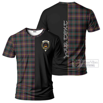 Cameron Highlanders of Ottawa Tartan T-Shirt with Family Crest and Half Of Me Style