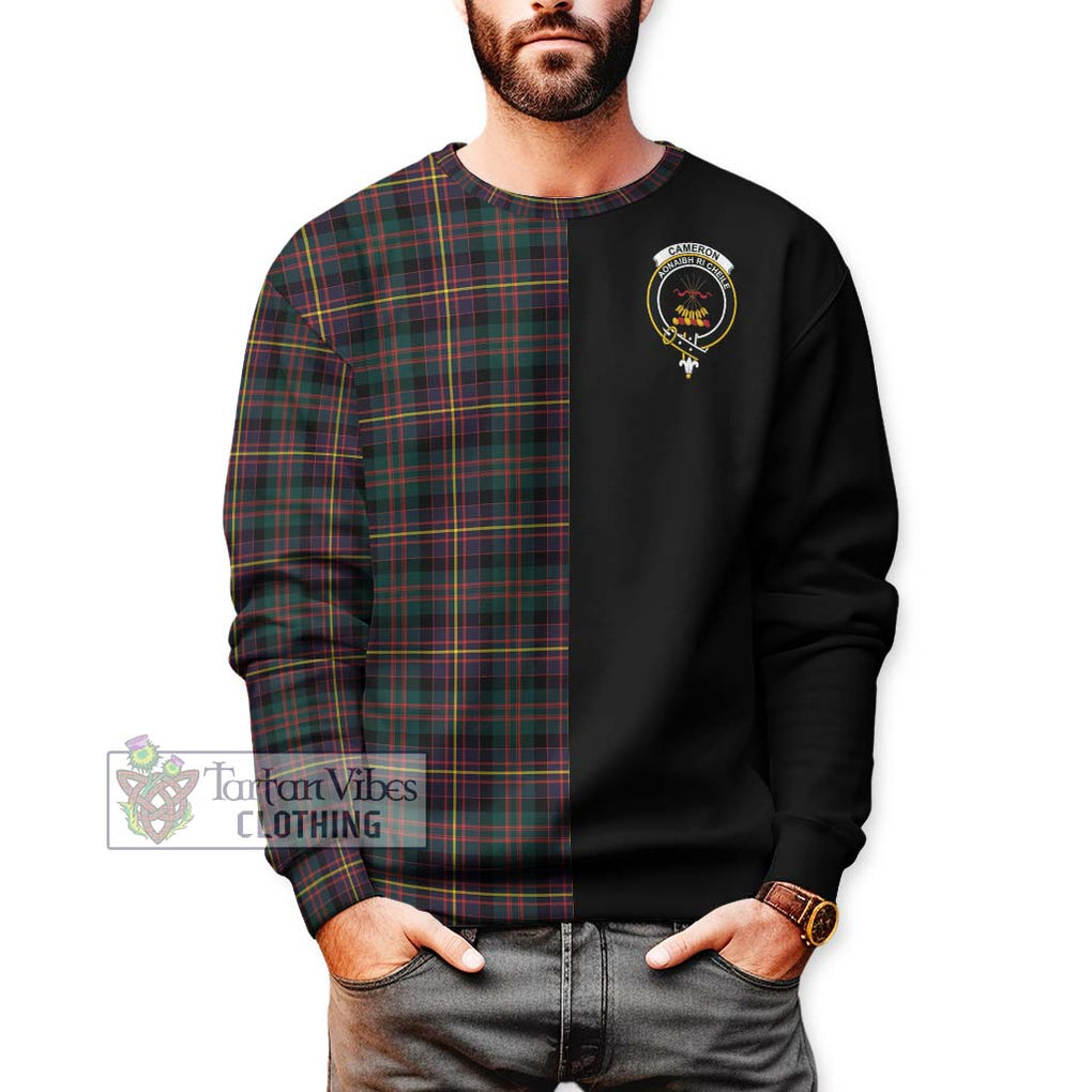 Cameron Highlanders of Ottawa Tartan Sweatshirt with Family Crest and Half Of Me Style Unisex - Tartanvibesclothing Shop