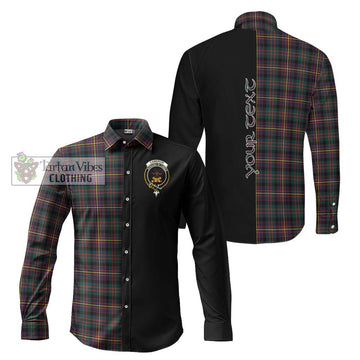 Cameron Highlanders of Ottawa Tartan Long Sleeve Button Shirt with Family Crest and Half Of Me Style