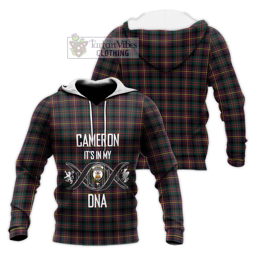 Tartan Vibes Clothing Cameron Highlanders of Ottawa Tartan Knitted Hoodie with Family Crest DNA In Me Style