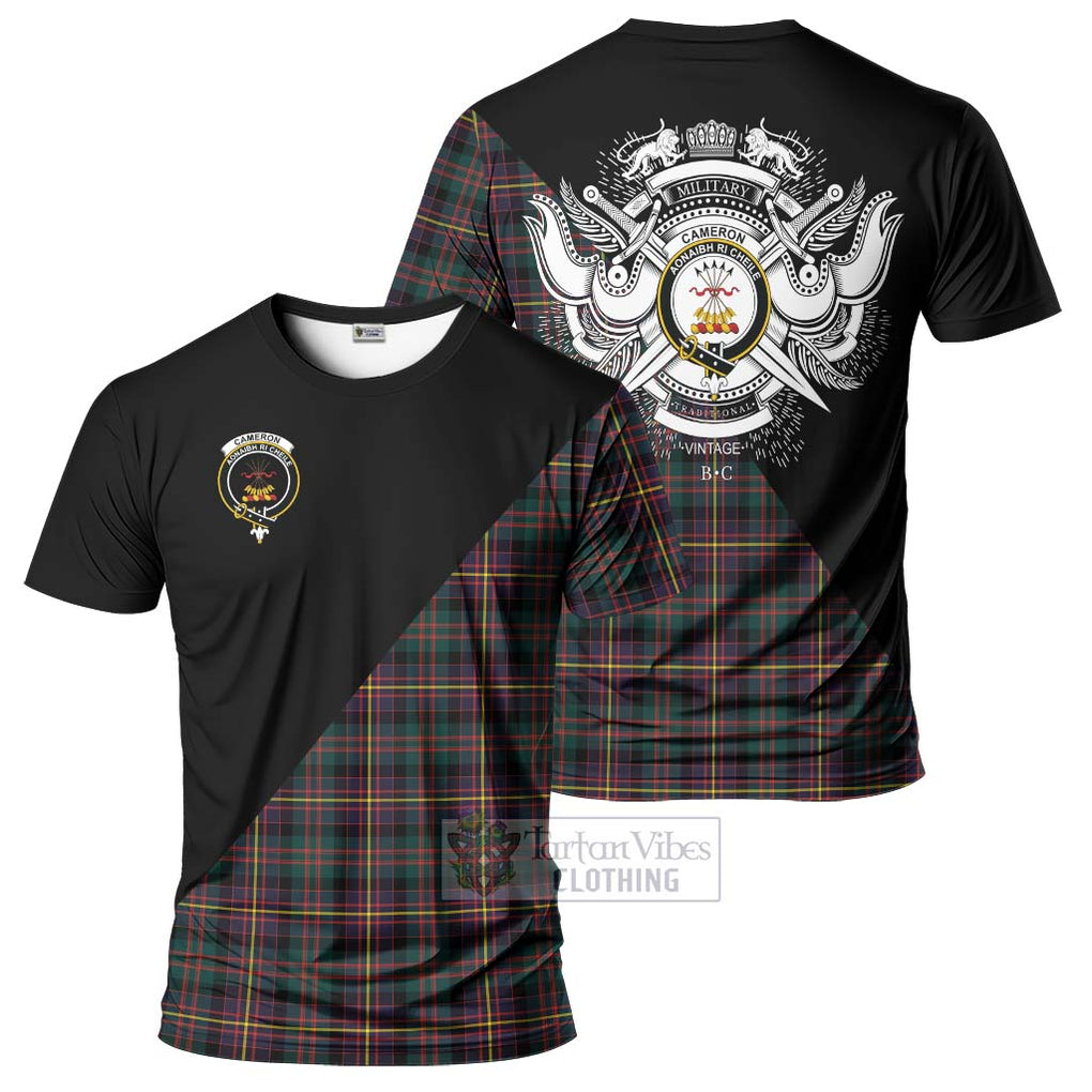 Cameron Highlanders of Ottawa Tartan T-Shirt with Family Crest and Military Logo Style Kid's Shirt - Tartanvibesclothing Shop