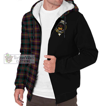 Cameron Highlanders of Ottawa Tartan Sherpa Hoodie with Family Crest and Half Of Me Style