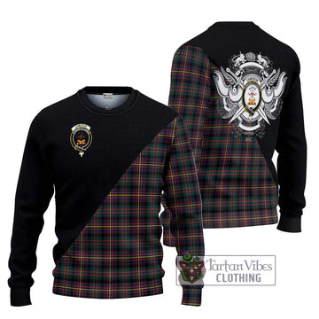 Cameron Highlanders of Ottawa Tartan Ugly Sweater with Family Crest and Military Logo Style