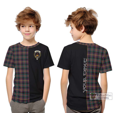 Cameron Highlanders of Ottawa Tartan Kid T-Shirt with Family Crest and Half Of Me Style