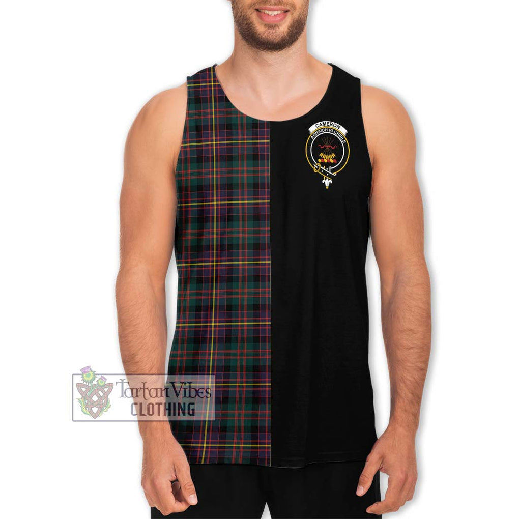 Cameron Highlanders of Ottawa Tartan Men's Tank Top with Family Crest and Half Of Me Style Men - Tartanvibesclothing Shop