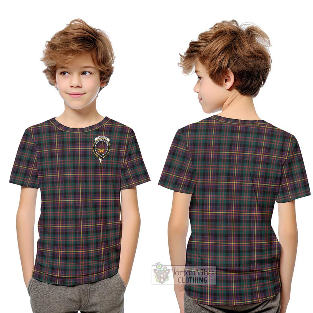 Cameron Highlanders of Ottawa Tartan Kid T-Shirt with Family Crest Youth XL Size14 - Tartanvibesclothing Shop