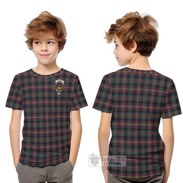 Cameron Highlanders of Ottawa Tartan Kid T-Shirt with Family Crest