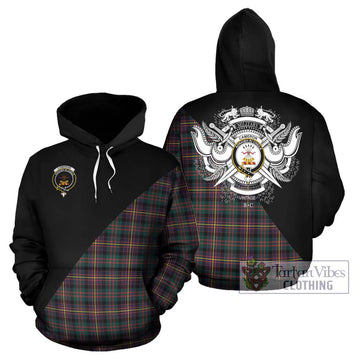 Cameron Highlanders of Ottawa Tartan Hoodie with Family Crest and Military Logo Style