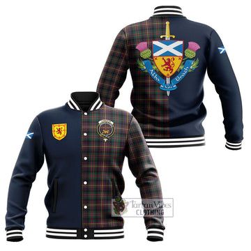 Cameron Highlanders of Ottawa Tartan Baseball Jacket Alba with Scottish Lion Royal Arm Half Style