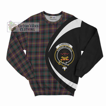 Cameron Highlanders of Ottawa Tartan Sweatshirt with Family Crest Circle Style