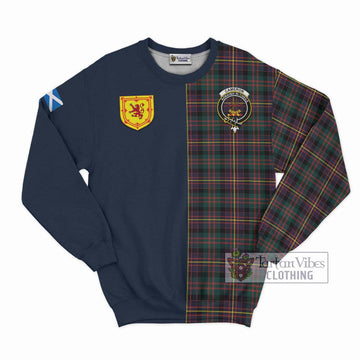 Cameron Highlanders of Ottawa Tartan Sweatshirt Alba with Scottish Lion Royal Arm Half Style