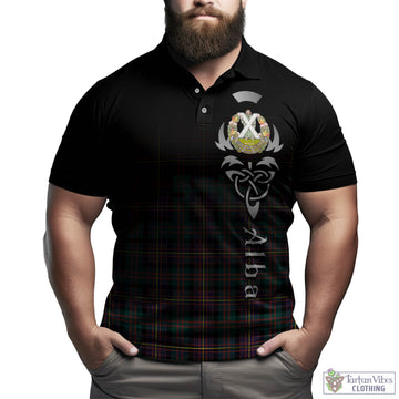 Cameron Highlanders of Ottawa Tartan Polo Shirt Featuring Alba Gu Brath Family Crest Celtic Inspired